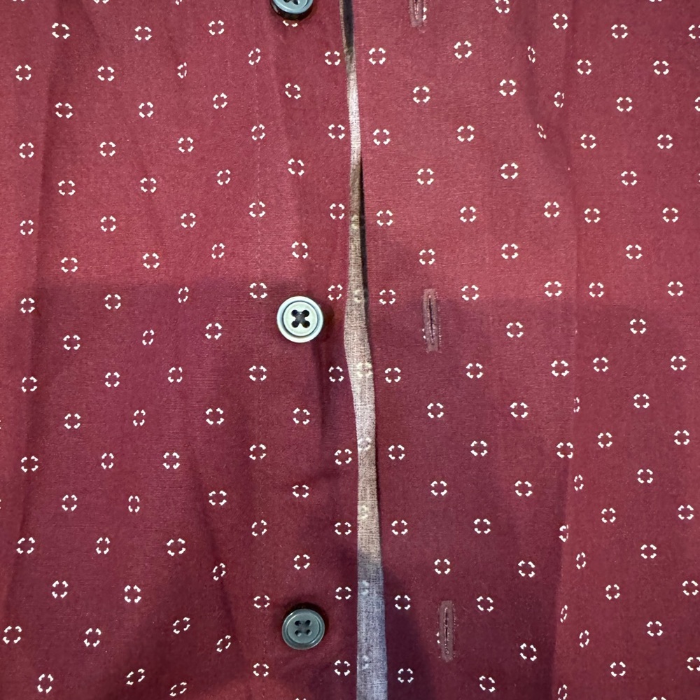 Express Maroon Patterned Shirt - image 3